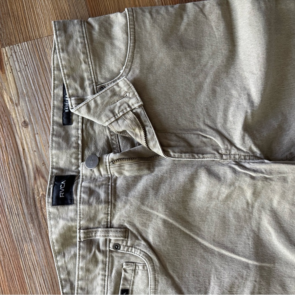 RVCA Men's  Daggers Denim Tan Pants size 33